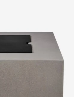 Auberon Fire Table Lid -Lulu and Georgia Store 138 BK Estes Square Metal Lid Detail