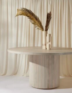 Rutherford Round Dining Table -Lulu and Georgia Store 20210120 soft deco product lifestyle1037 site crop