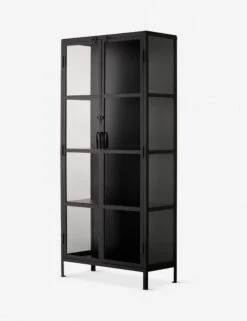 Sam Curio Cabinet -Lulu and Georgia Store 20unio cubk 1904uniontallcuriocabinet blackiron clearglass side