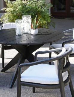 Rosetta Indoor / Outdoor Round Dining Table -Lulu and Georgia Store 51005875 3 LIFESTYLE