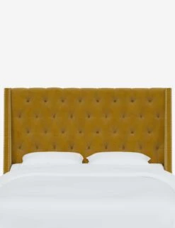 Admina Headboard -Lulu and Georgia Store AdminaHeadboard CitronellaVelvet 120NB SVMNCCTRNLL 1