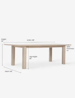 Arc Dining Table By Sun At Six -Lulu and Georgia Store Arc629 110736 Nude 02 dim DIMS