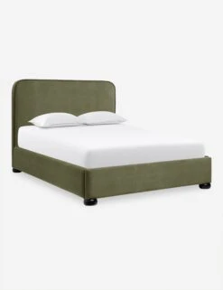 Bishop Platform Bed -Lulu and Georgia Store BishopPlatformBedOlive BalsamVelvet Queen L04715132046 Product