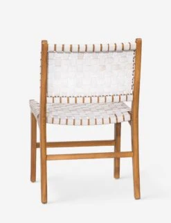 Gallagher Leather Dining Chair 24 Gallagher Leather Dining Chair -Lulu and Georgia Store DOV25003WH B