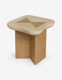 Kanto Side Table By Sarah Sherman Samuel -Lulu and Georgia Store Lulu and Georgia KantoSideTable Travertine A0660798 324 Product