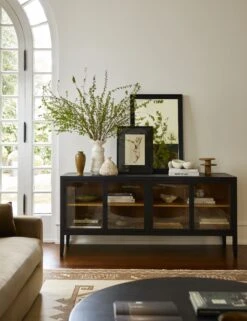 Morey Curio Sideboard -Lulu and Georgia Store Lulu and Georgia MirrorVignette 1071 Site Crop Lifestyle