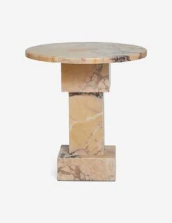 Potts Round Side Table 13 Potts Round Side Table -Lulu and Georgia Store PottsRoundSideTable OrangeMarble A0657357 Product 0504