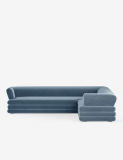 Babs Corner Sectional Sofa By Sarah Sherman Samuel -Lulu and Georgia Store SSSStackedSectional HydrangeaVelvet 1