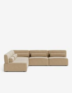 Solana Corner Sectional Sofa By Eny Lee Parker -Lulu and Georgia Store SolanaCornerSectionalSofa BrieVelvet120 BolsternoBows L0469138 Front 1