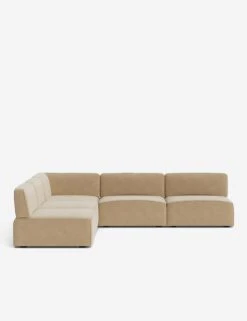 Solana Corner Sectional Sofa By Eny Lee Parker -Lulu and Georgia Store SolanaCornerSectionalSofa BrieVelvet120 WithoutBolster L0469138 Front 1