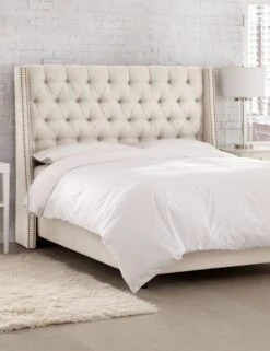 Admina Bed 30 Admina Bed -Lulu and Georgia Store admina linen tufted bed talc 3 1