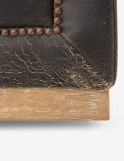 Afia Leather Sofa, Distressed Black -Lulu and Georgia Store afia sofa destroyed black 2 1