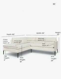 Allisen Bumper Sectional Sofa -Lulu and Georgia Store allisen lef bumper sand 94