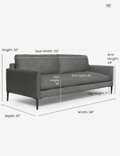 Allisen Sofa -Lulu and Georgia Store allisen sofa charcoal 59