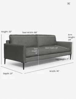 Allisen Sofa -Lulu and Georgia Store allisen sofa charcoal 76