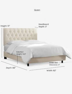 Amarise Bed -Lulu and Georgia Store amarise bed talc queen