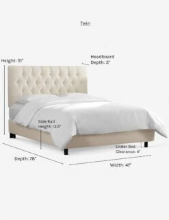Amarise Bed -Lulu and Georgia Store amarise bed talc twin