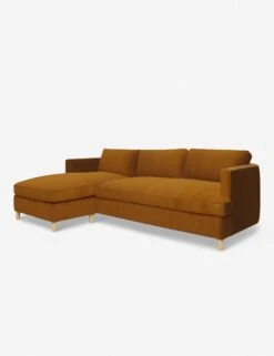 Belmont Sectional Sofa By Ginny Macdonald -Lulu and Georgia Store belmont sectional velvet cognac 7 laf b3b339d7 9a89 4b1e 8acb 557a01049145