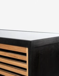 Blythe Media Console -Lulu and Georgia Store blythe media console black and oak 1