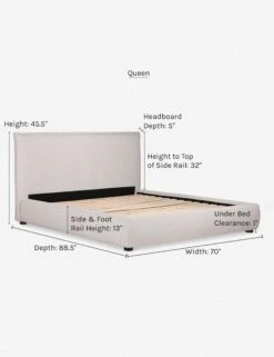 Cambria Platform Bed -Lulu and Georgia Store cambria queen dims