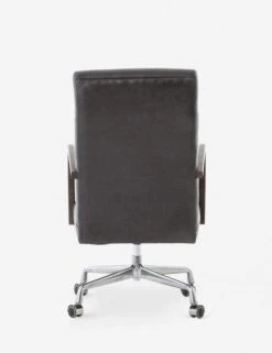 Camden Leather Office Chair, Ebony -Lulu and Georgia Store camden desk chair ebony 7 1