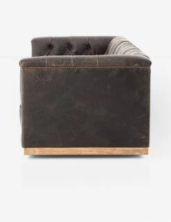 Afia Leather Sofa, Distressed Black -Lulu and Georgia Store cken k3z 928 3
