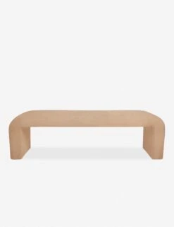 Tate Bench -Lulu and Georgia Store curved bench buff como 1