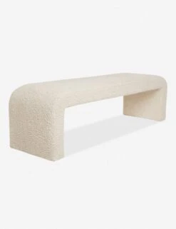 Tate Bench -Lulu and Georgia Store curved bench ivory poodle 2321