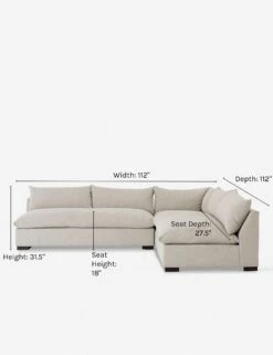 Decima Sectional Sofa -Lulu and Georgia Store decima corner sectional sofa oatmeal