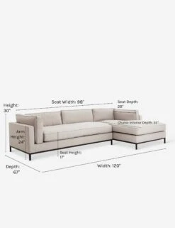 Fritzie Sectional Sofa -Lulu and Georgia Store fritzie natural dims