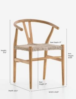 Gradie Indoor / Outdoor Dining Chair 22 Gradie Indoor / Outdoor Dining Chair -Lulu and Georgia Store gradienaturaldimensions copy 1