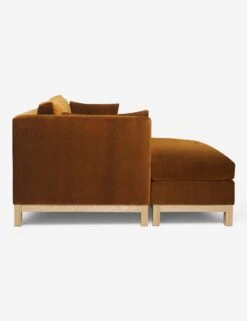 Hollingworth Sectional Sofa By Ginny Macdonald -Lulu and Georgia Store hollingsworth sectional velvet cognac 3