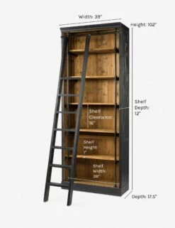 Mallory Bookcase With Ladder -Lulu and Georgia Store mallory bookcase with ladder