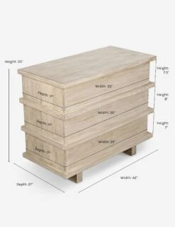 Corliss 3-Drawer Dresser, White Wash -Lulu and Georgia Store ow280 s 11 lg 1