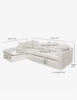 Parque Slipcover Sectional Sofa -Lulu and Georgia Store parque left facing slipcover sectional 2 1